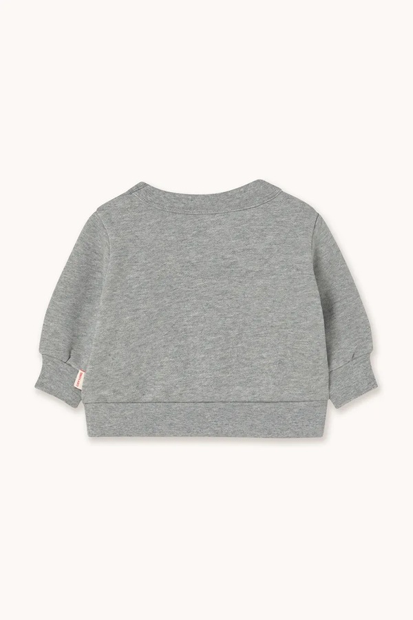 Бавовняна кофта для немовлят Tinycottons CHERRY GRAPHIC BABY SWEATSHIRT колір сірий