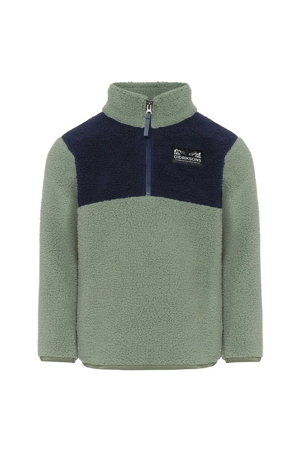 Кофта Didriksons GOSIG KIDS HALFZIP колір зелений фото 2
