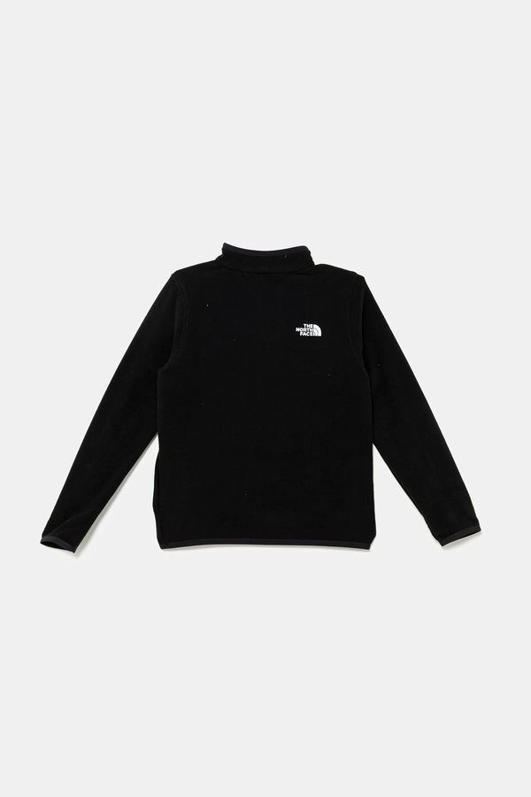 Дитяча флісова кофта The North Face KID GLACIER 1/4 ZIP PULLOVER колір чорний фото 2