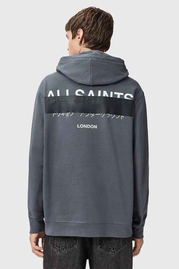 Бавовняна кофта AllSaints REDACT колір чорний