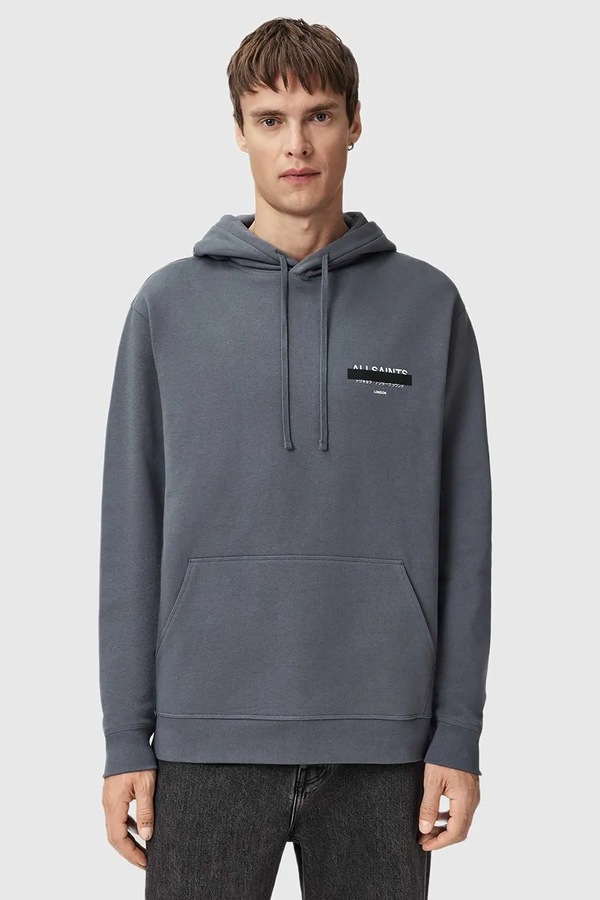 Бавовняна кофта AllSaints REDACT колір чорний