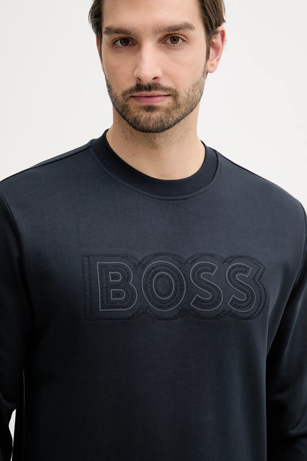 Бавовняна кофта BOSS C-Soleri 214 колір синій фото 4