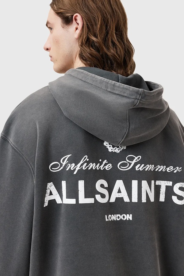 Бавовняна кофта AllSaints SOLEIL колір сірий фото 2