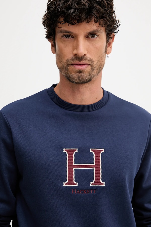 Кофта Hackett London колір синій фото 4