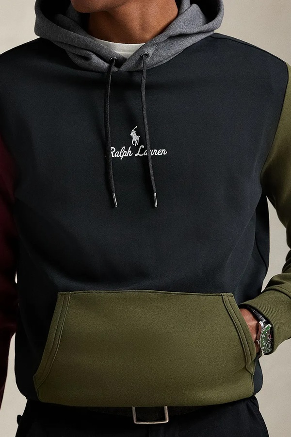 Кофта з капюшоном чоловіча з бавовною Polo Ralph Lauren колір чорний фото 4