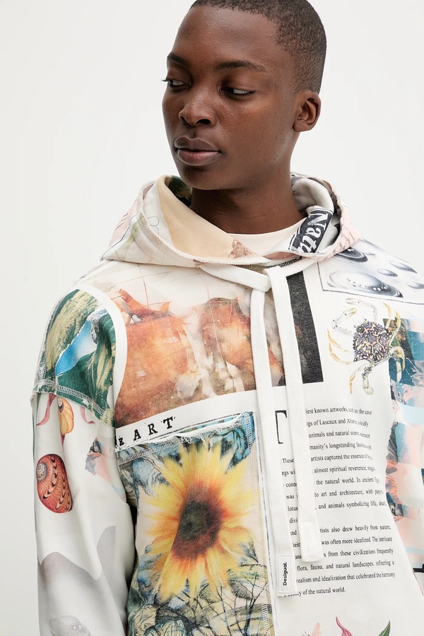 Кофта Desigual BRADFORD колір бежевий фото 4