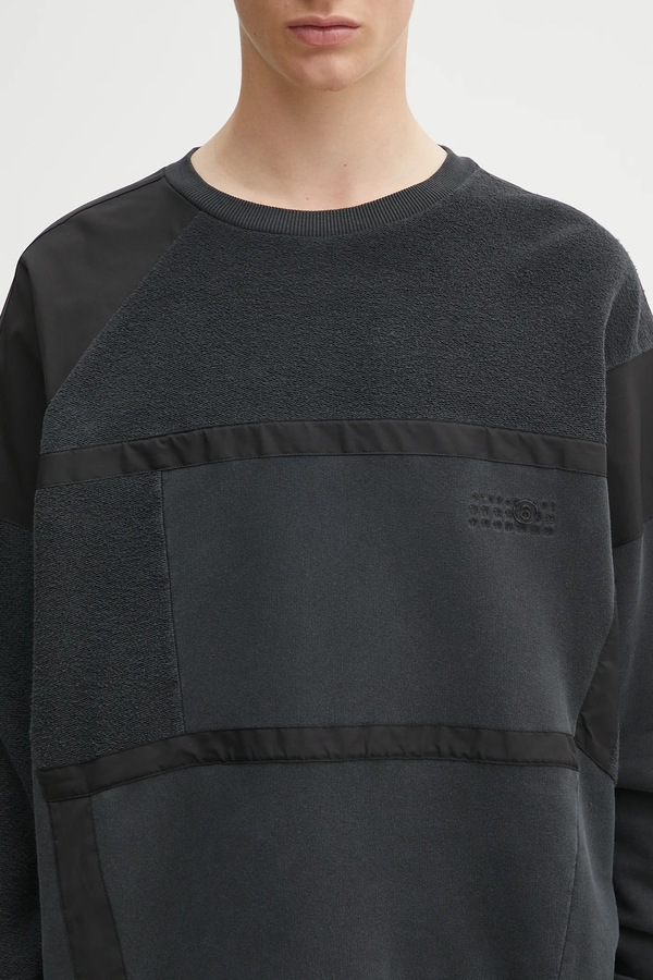 Бавовняна кофта MM6 Maison Margiela колір чорний фото 4