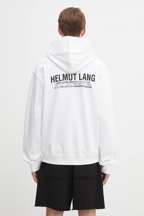 Бавовняна кофта Helmut Lang колір білий фото 2