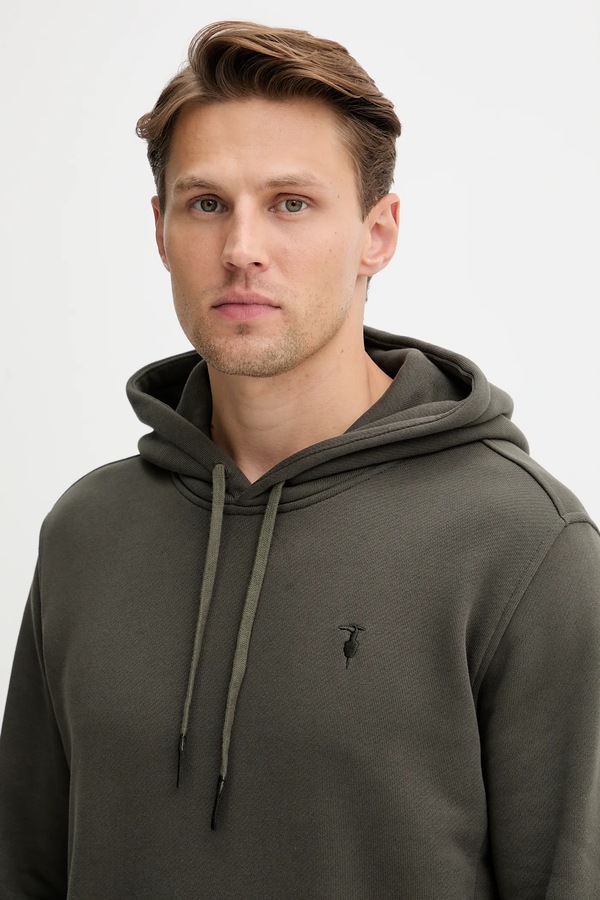 Бавовняна кофта Trussardi колір зелений фото 4