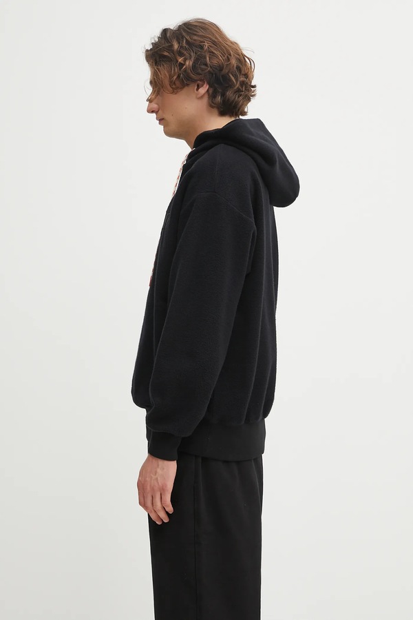 Хлопковая кофта No Problemo Reverse Fleece Hoodie цвет черный