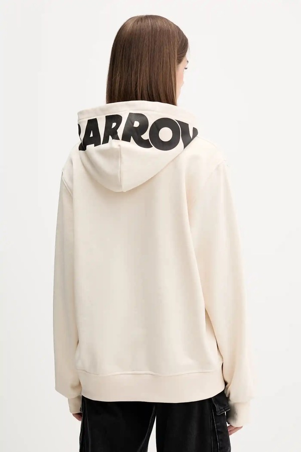 Хлопковая кофта Barrow цвет бежевый фото 2
