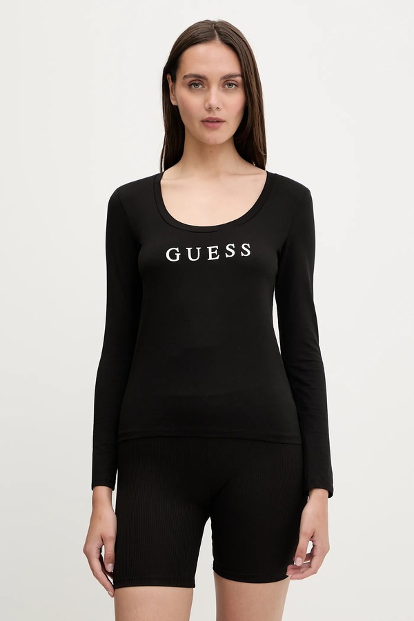 Лонгслив Guess NEW CARRIE цвет черный