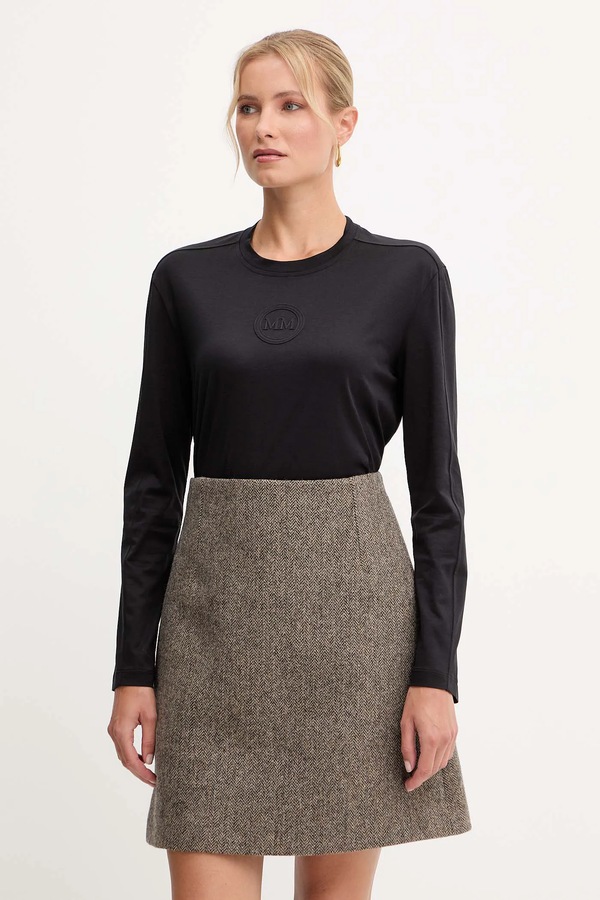 Хлопковый лонгслив MM by Max Mara SORRISO цвет черный