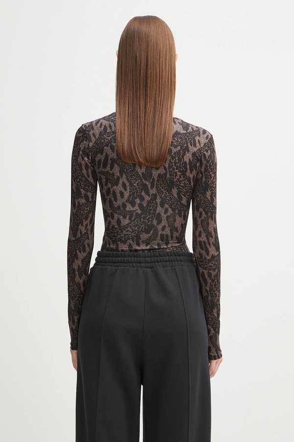 Боди Fiorucci Banimalier Print Scoop Neck цвет коричневый фото 2
