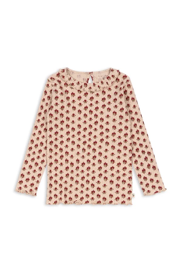 Дитячий лонгслів Konges Sløjd NIA BLOUSE GOTS колір помаранчевий