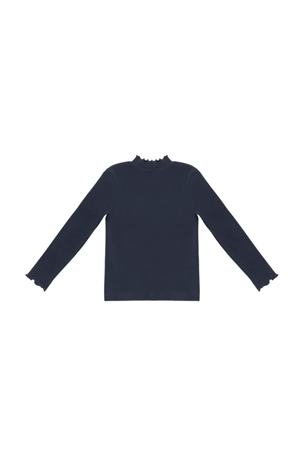 Лонгслів дитячий бавовняний з еластаном Donsje Wonsy Shirt колір темно-синій фото 2