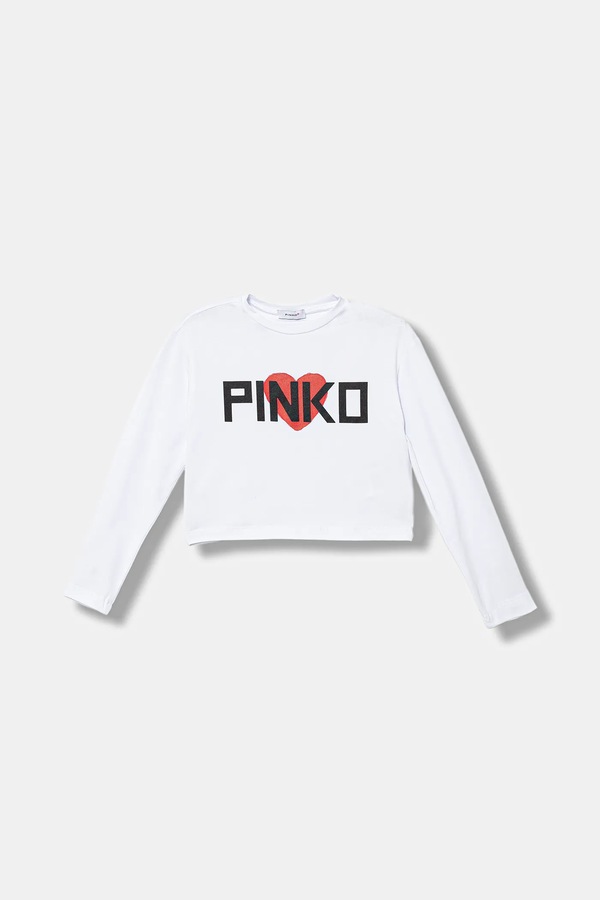 Дитячий лонгслів Pinko колір бежевий