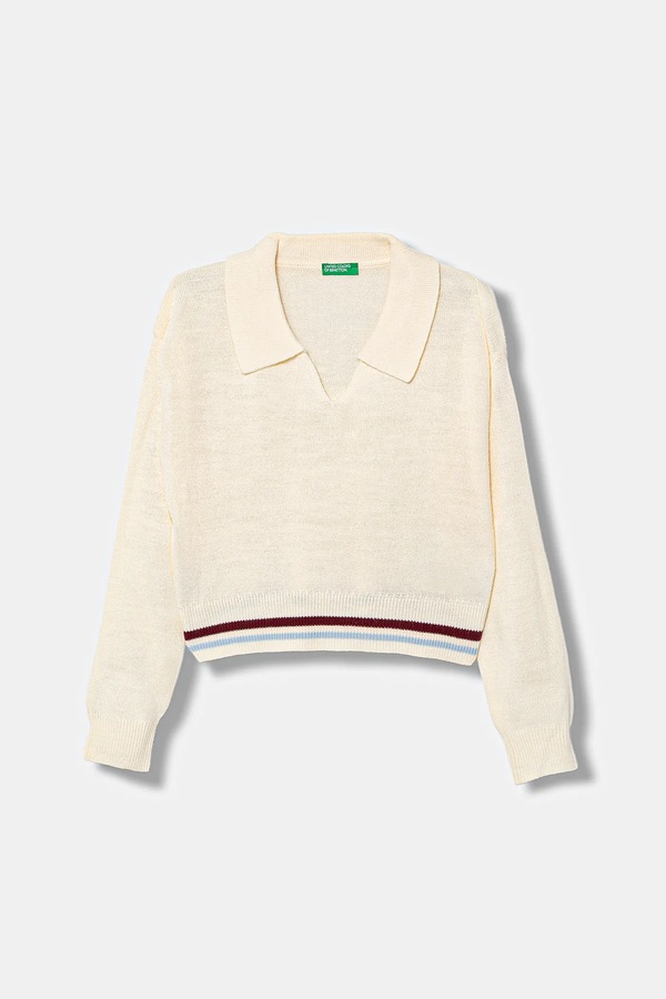 Дитячий светр United Colors of Benetton колір бежевий