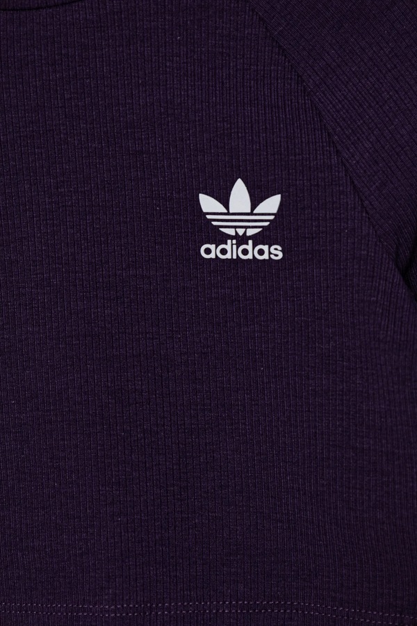 Дитячий лонгслів adidas Originals колір фіолетовий фото 3