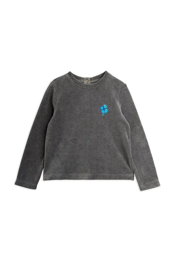 Дитячий лонгслів Mini Rodini Clover колір сірий