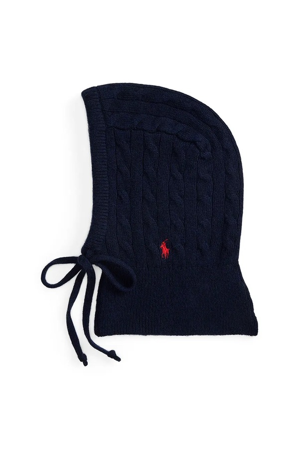 Вовняний капор Polo Ralph Lauren колір синій фото 2