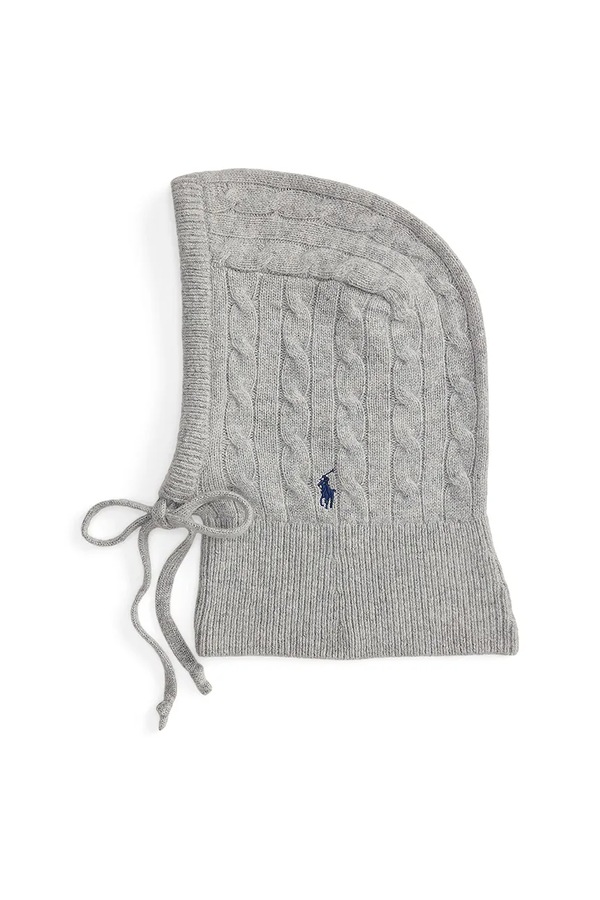 Шерстяной капор Polo Ralph Lauren цвет серый фото 2