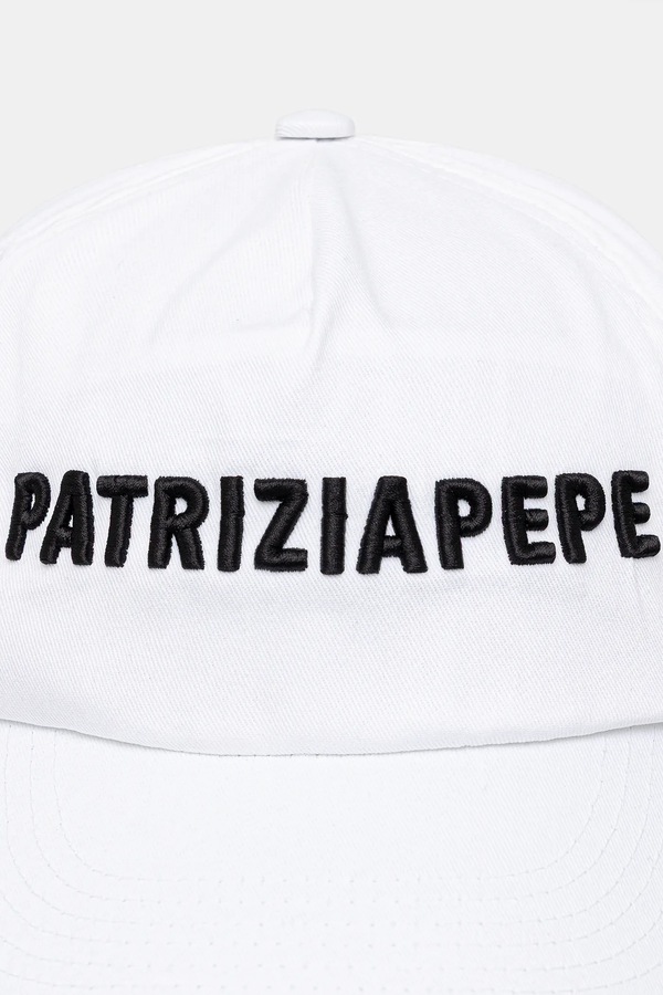 Бавовняна бейсболка Patrizia Pepe колір білий