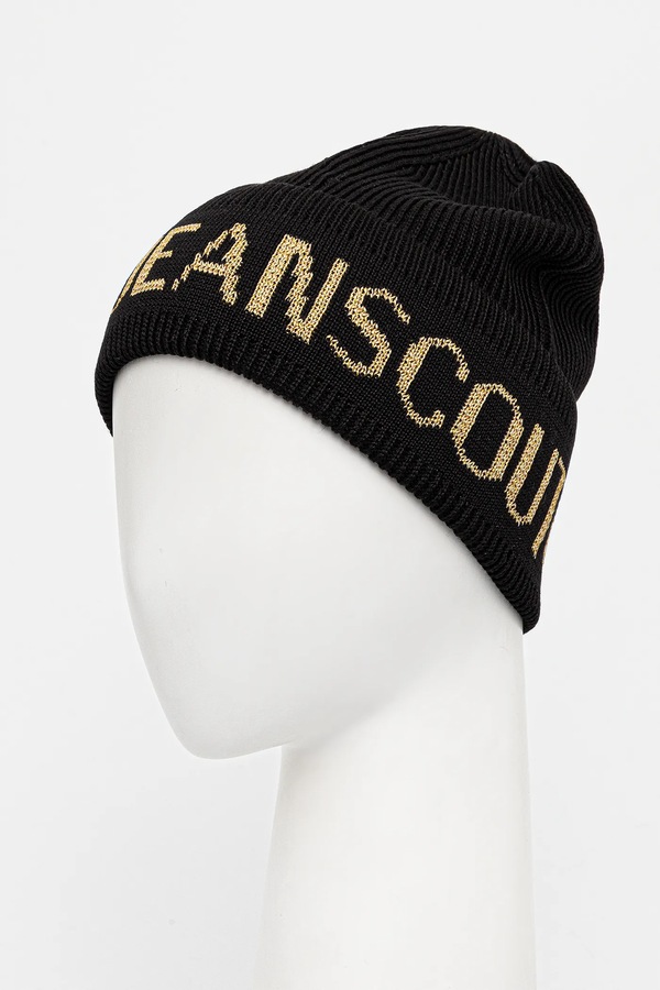 Шапка з вовною Versace Jeans Couture колір чорний фото 2