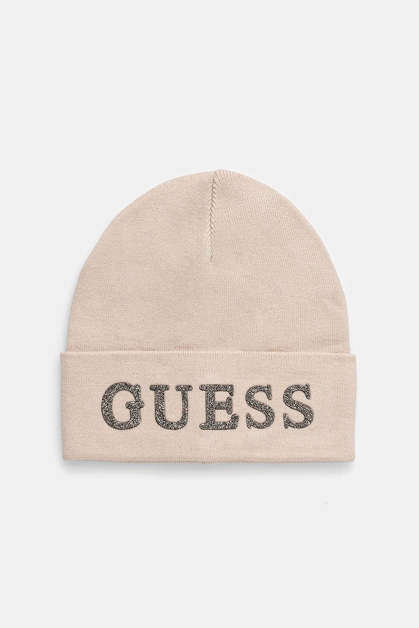 Шапка Guess колір бежевий