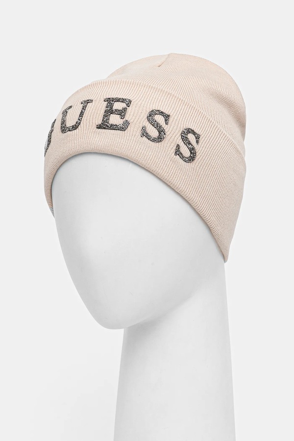 Шапка Guess цвет бежевый