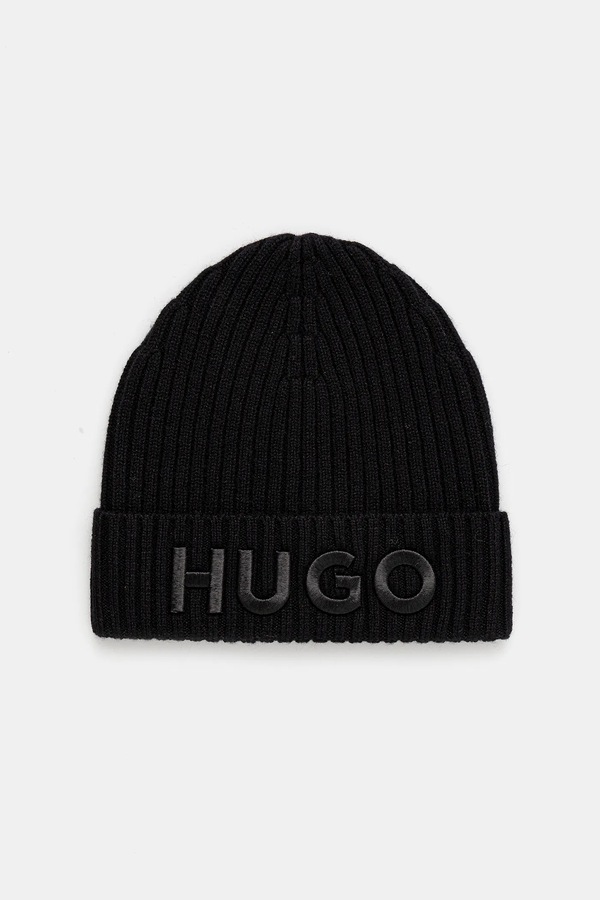 Шапка женская шерстяная HUGO Unisex X 565-3 цвет черный
