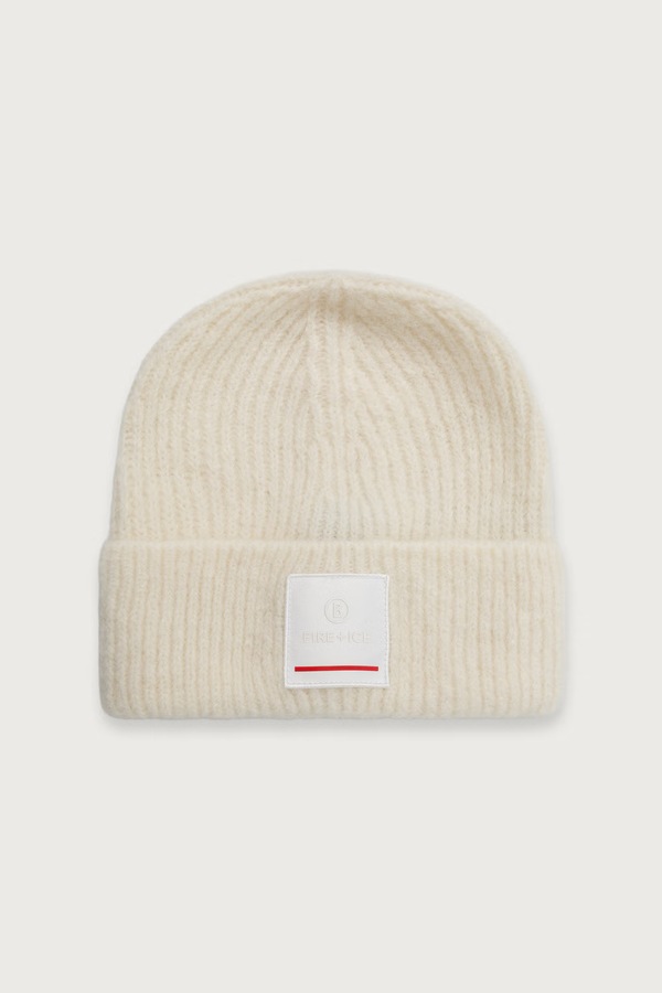 Шапка beanie жіноча з вовною BOGNER Fire+Ice TUANA колір бежевий