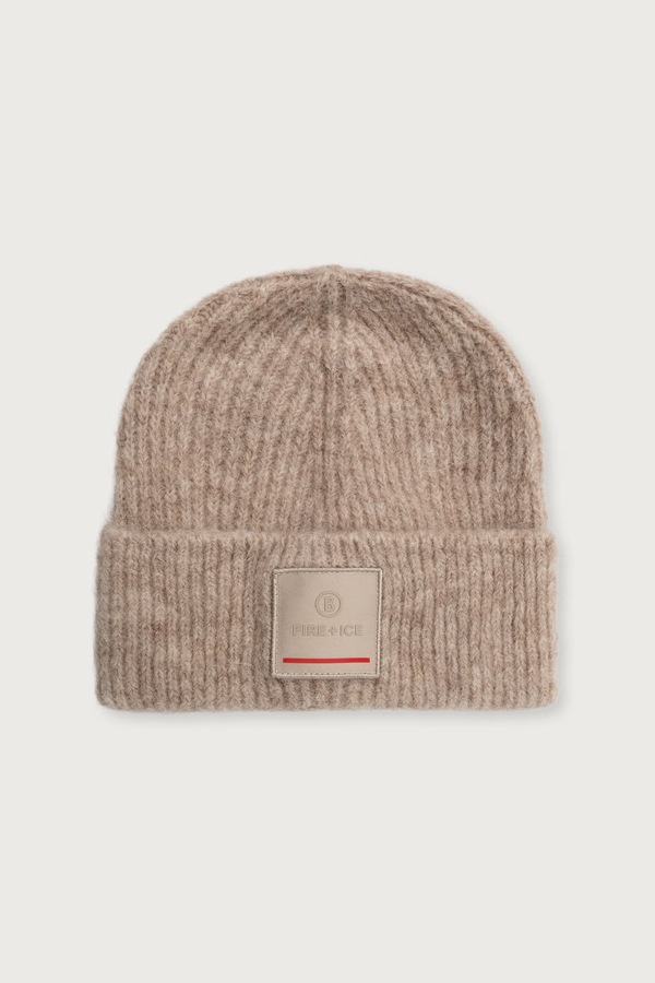 Шапка beanie жіноча з вовною BOGNER Fire+Ice TUANA колір бежевий