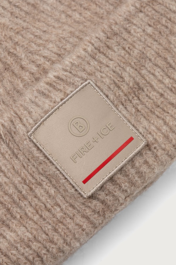Шапка beanie женская с шерстью BOGNER Fire+Ice TUANA цвет бежевый фото 2