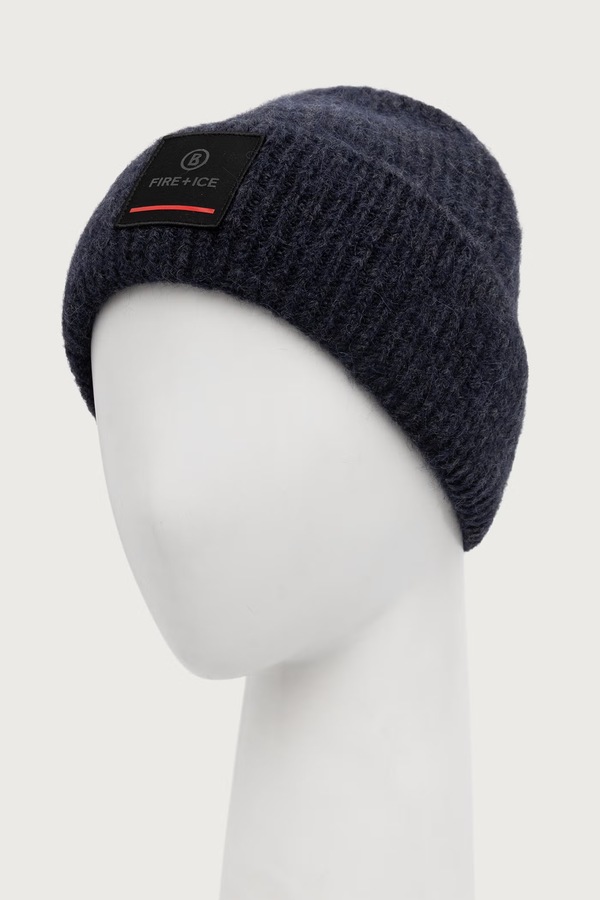 Шапка beanie жіноча з вовною BOGNER Fire+Ice TUANA колір темно-синій