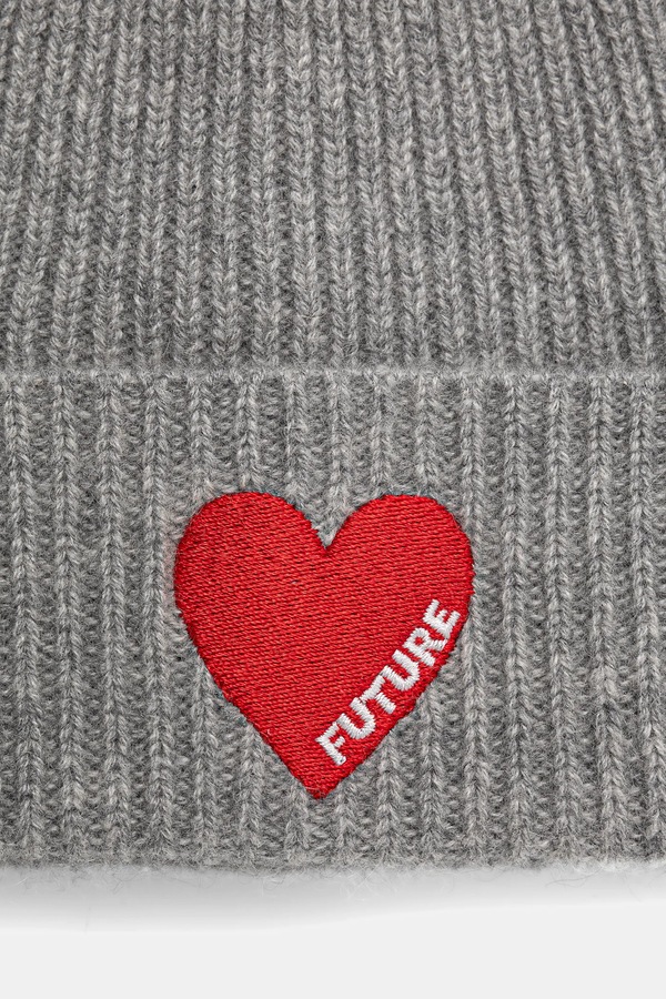 Шапка beanie жіноча кашемірова From Future колір сірий фото 2
