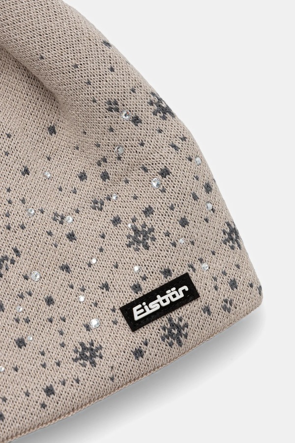 Шапка з додаванням вовни Eisbar Rana Lux Crystal MÜ колір бежевий
