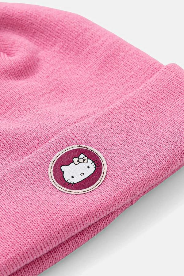 Дитяча шапка Puma x HK&FR Mid Crown Pom Beanie колір рожевий