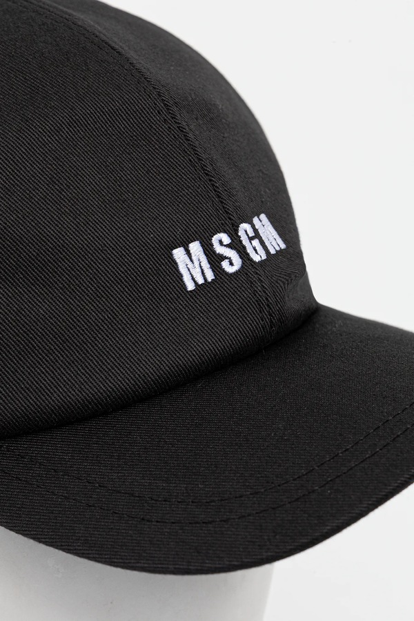 Бавовняна бейсболка MSGM колір чорний фото 2