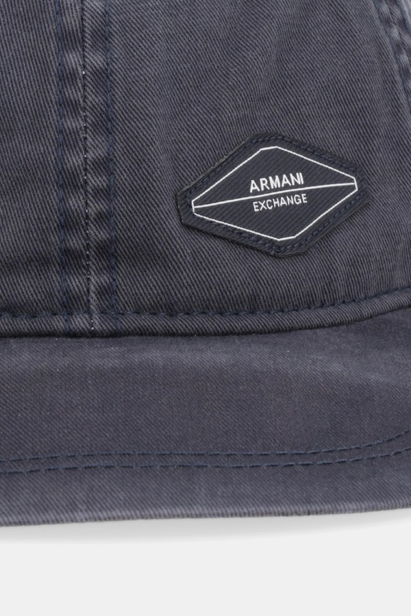 Хлопковая бейсболка Armani Exchange цвет серый
