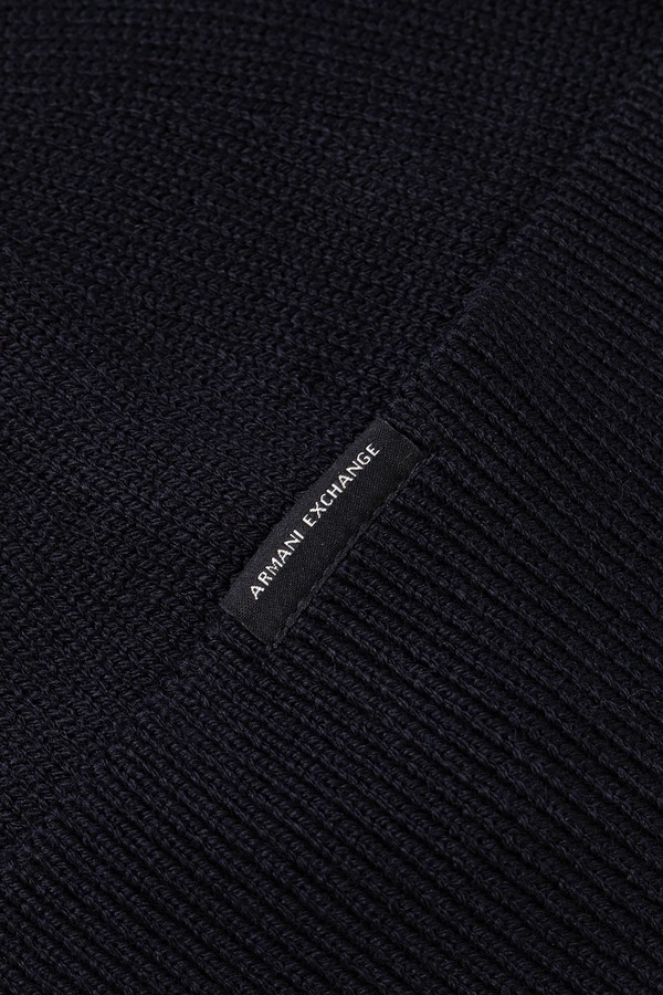 Шапка з домішкою вовни Armani Exchange колір синій фото 2