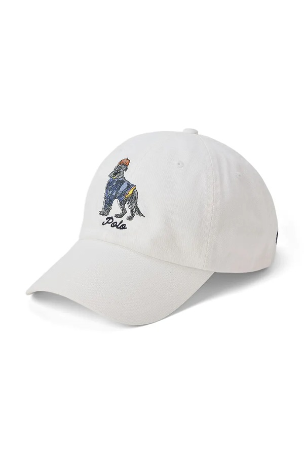 Хлопковая бейсболка Polo Ralph Lauren цвет белый