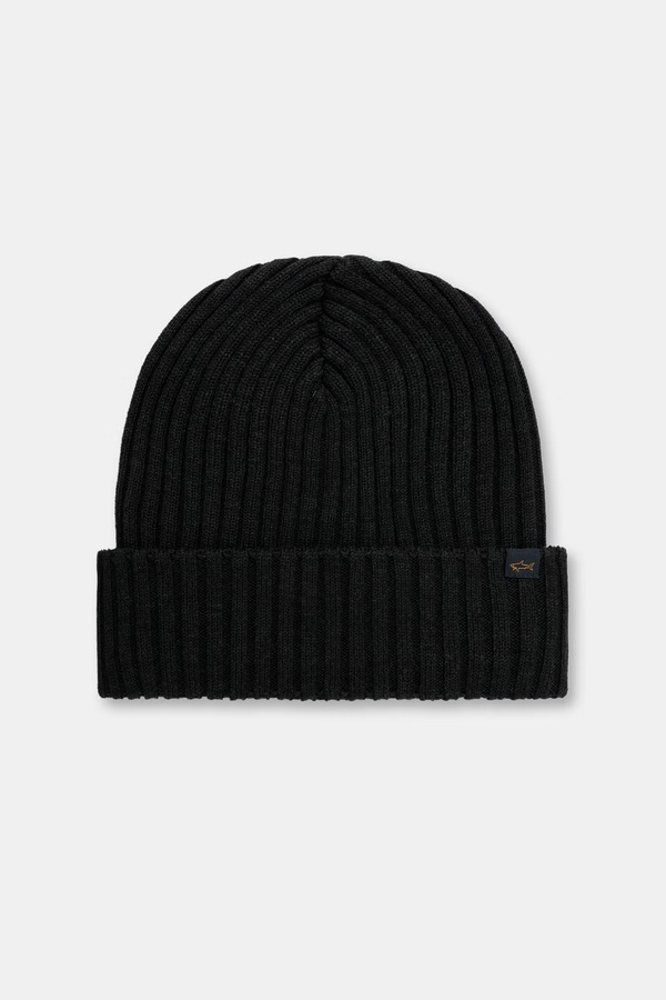 Шапка beanie чоловіча вовняна Paul&Shark колір зелений