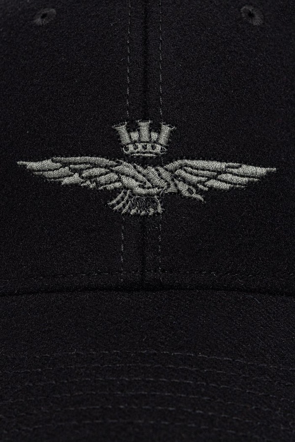 Кепка мужская из добавлением шерсти Aeronautica Militare цвет черный