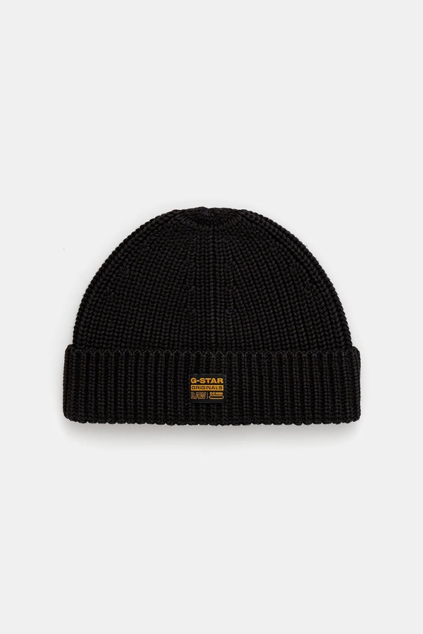 Шапка beanie мужская с вискозой G-Star Originals Fisherman цвет черный