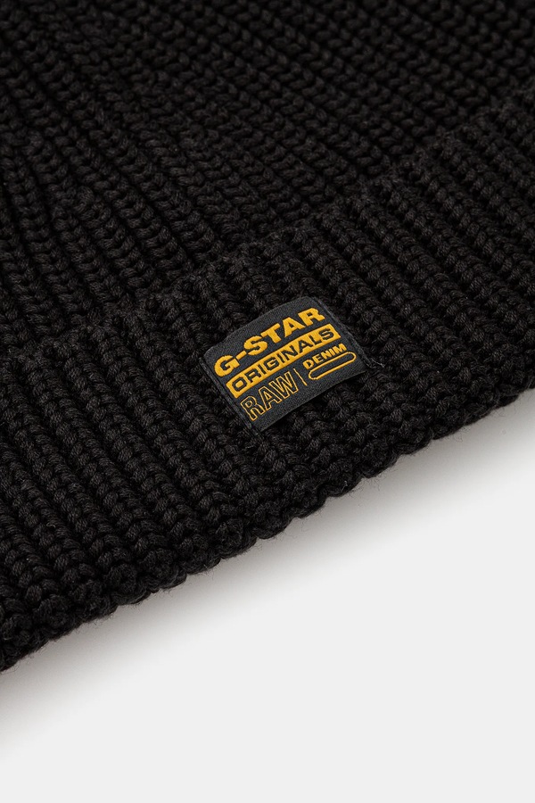Шапка beanie мужская с вискозой G-Star Originals Fisherman цвет черный