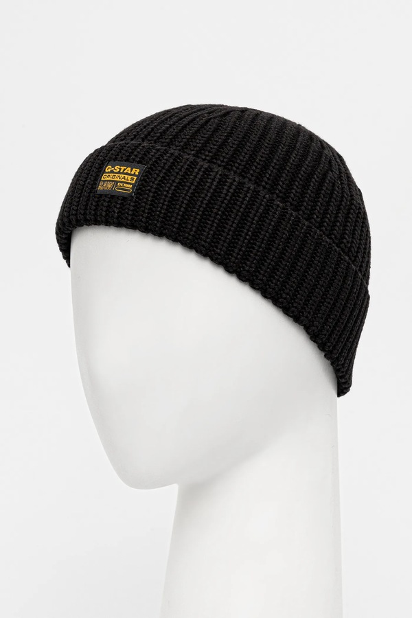 Шапка beanie мужская с вискозой G-Star Originals Fisherman цвет черный фото 2