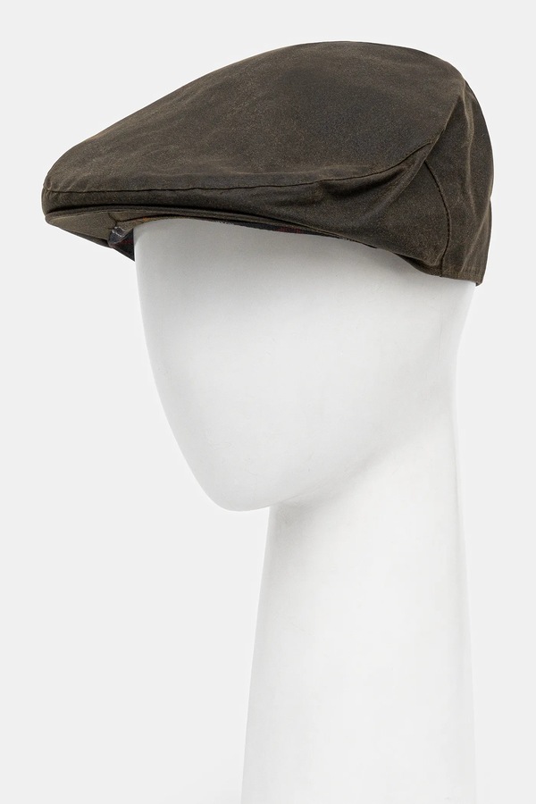 Кашкет чоловічий бавовняний Barbour колір зелений