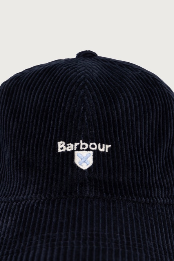 Хустка з козирком чоловіча бавовняна Barbour Preston Cord колір темно-синій фото 2