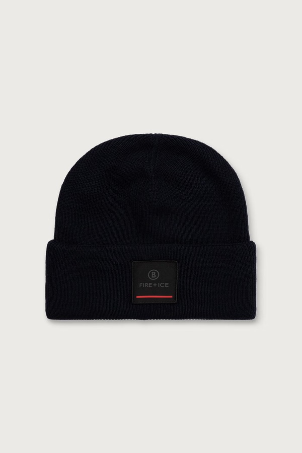 Шапка beanie мужская из добавлением шерсти BOGNER Fire+Ice TAREK цвет темно-синий
